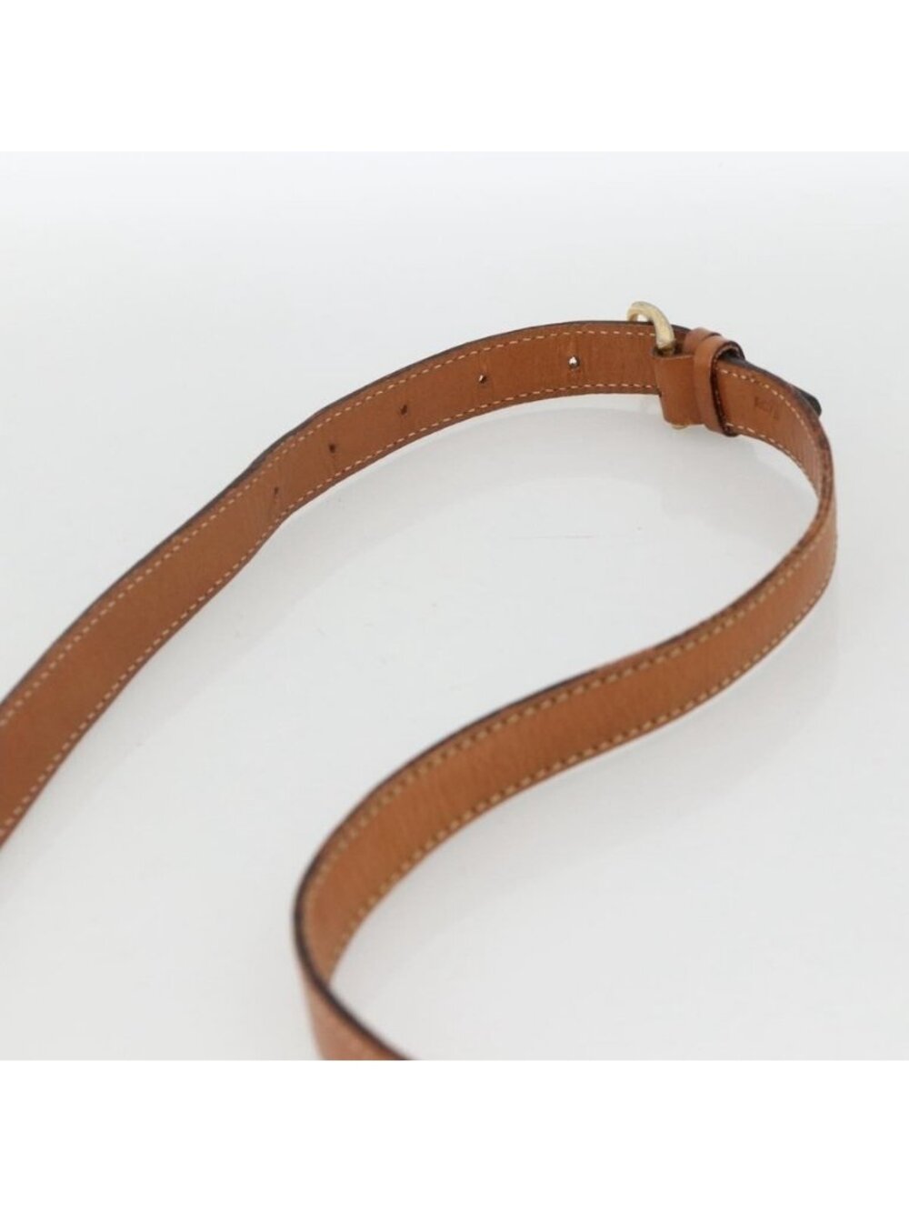 Authentic CELINE Macadam Canvas Shoulder Bag PVC Leather Brown Gold - Picture 6 of 16